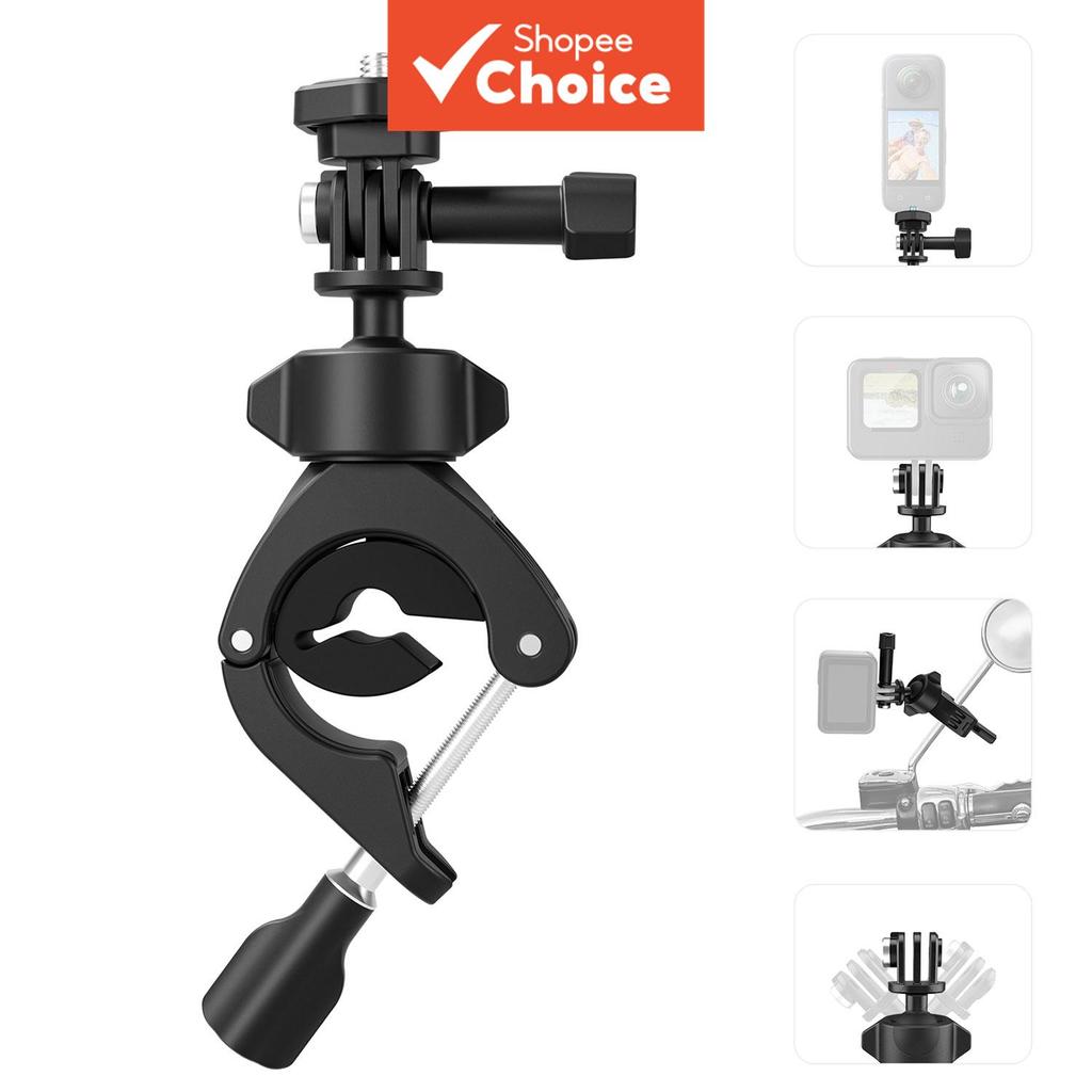 กล้องขาตั้งกล้องจักรยานรถจักรยานยนต์ Handlebar Mount สําหรับ GoPro สําหรับ DJI Osmo Action6/5PRO/4/3/360/กระเป๋า 3/Nano