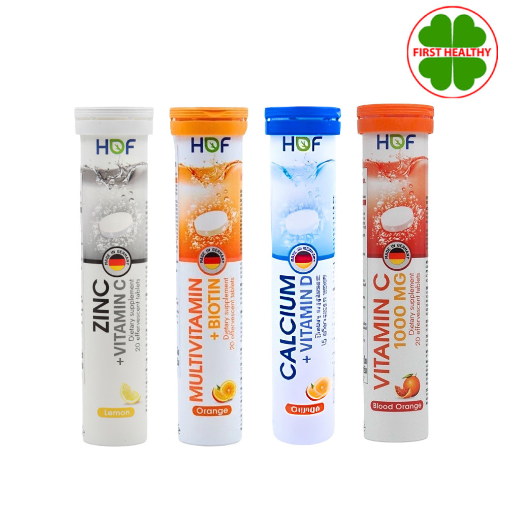 HOF Vitamin / CALCUIM / BIOTIN ผลิตภัณฑ์เสริมอาหารแบบเม็ดฟู่ ( บรรจุ 15 / 20 เม็ด )