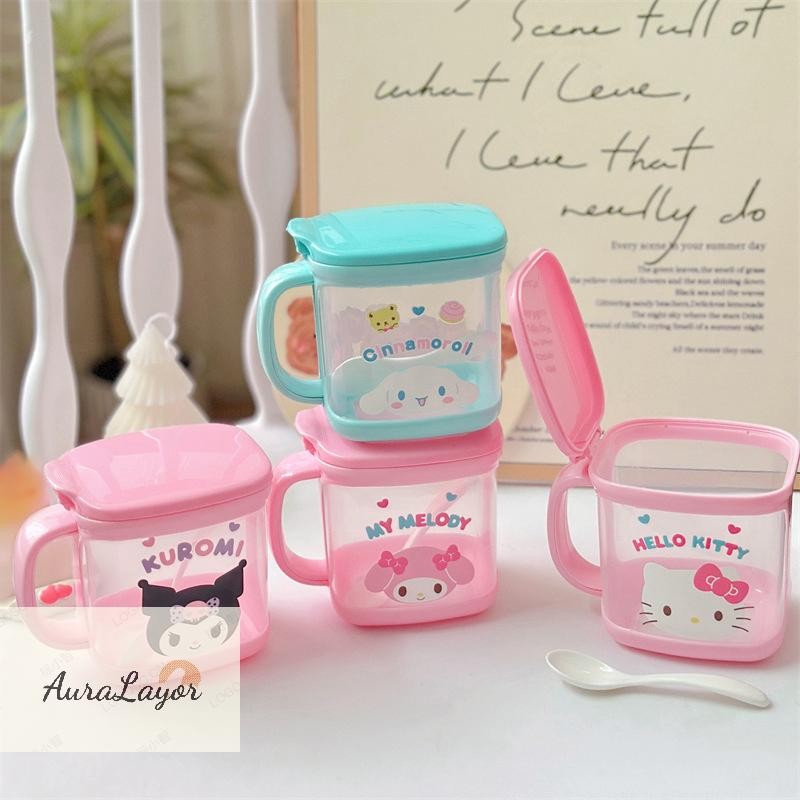 [AuraLayor] Sanrio Hello Kitty Kitchen Seasoning Box Kuromi Melody Cinnamoroll Msg Salt Sugar Jar ใน
