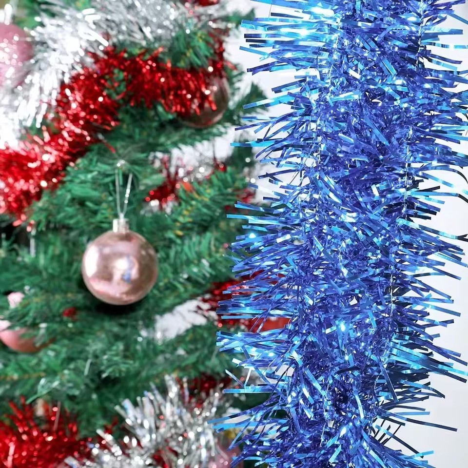 1.5/2 เมตรที่มีสีสัน Cane คริสต์มาสริบบิ้น Garland/ฟอยล์ รูปที่ 8