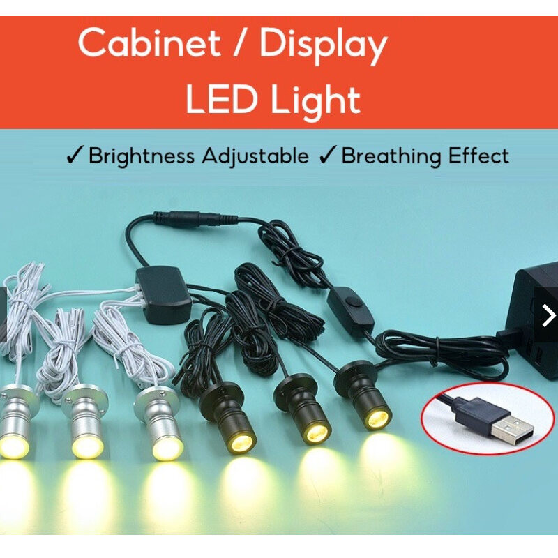 ไฟตู้ LED สําหรับกล่องแสดง USB Jewellery Spotlight
