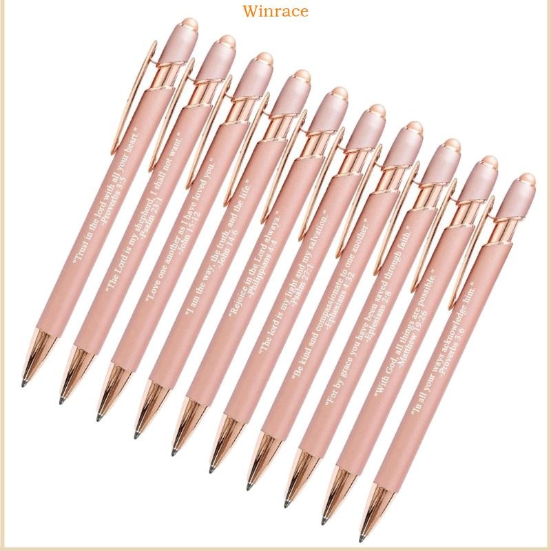 WRC 10 ชิ้นคริสเตียนชุดปากกา Bible Verse ปากกาลูกลื่นหน้าจอสัมผัส