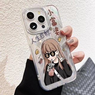 เคส สำหรับ OPPO Reno 16F 16 15F 14F 13F 12F 11F 15 14 12 13 11 F 10 Pro max Plus 8T 7Z 8Z 8 7 Pro หรูหราพรีเมี่ยมน่ารัก Rich สาวซิลิโคนนุ่มเคสโทรศัพท์
