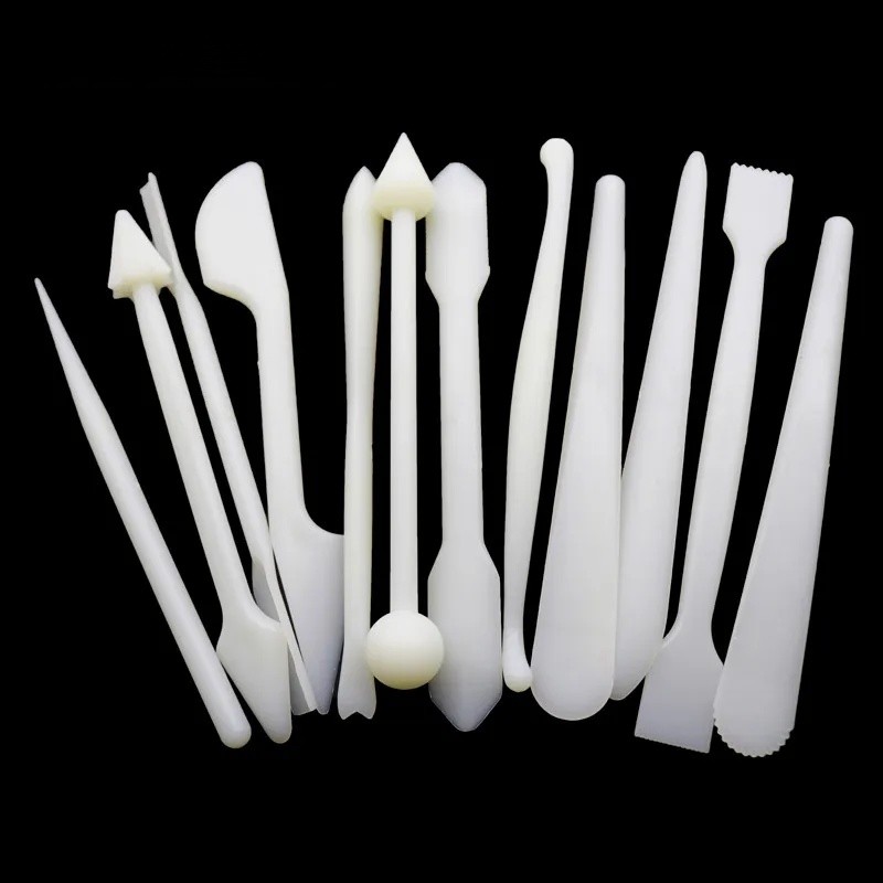 12 ชิ้น/เซ็ตเค้กแกะสลักมีด F Ondant ดอกไม้ Moulding กระบวนการตกแต่งน้ําตาลตัดแกะสลักเครื่องมืออุปกรณ์ครัว
