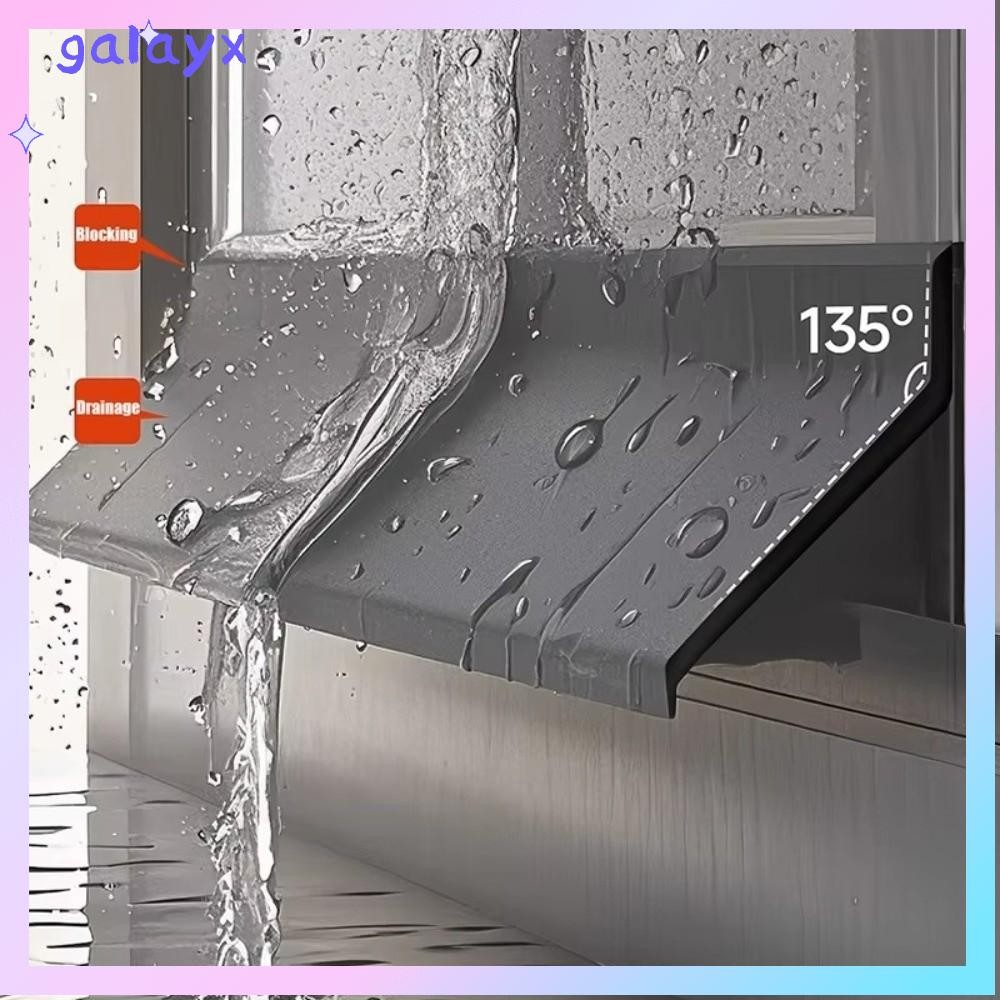 GALAYX แผ่นกั้นกันน้ํา 50 ซม., ขอบหน้าต่างยางกันน้ําหน้าต่าง Water Blocking Bar, Ainproof Water Backflow ฟังก์ชั่นปิดผนึก Rain กระพริบ Board หน้าต่างติดตั้ง