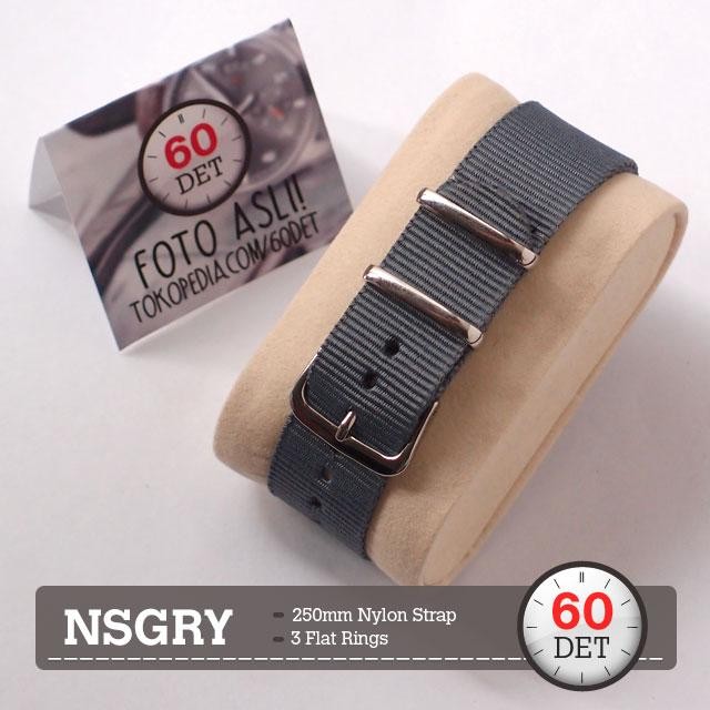 BEST Nato Strap Canvas Nylon Fabric Watch Strap 18mm 20mm 22mm 24mm NSGRY - 18mm