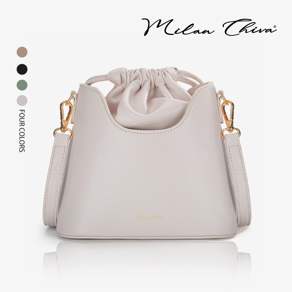 ข้อเสนอ Zelen Bag กระเป๋าสะพายข้างผู้หญิง Simple Elegant Drawstring Bag กระเป๋าสะพายข้าง 538