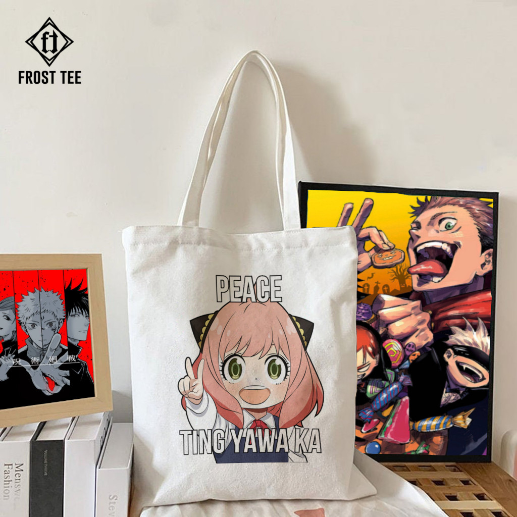 Spy x Family - Anya Peace Ting Yawa Anime Tote Bag | FROST TEE
