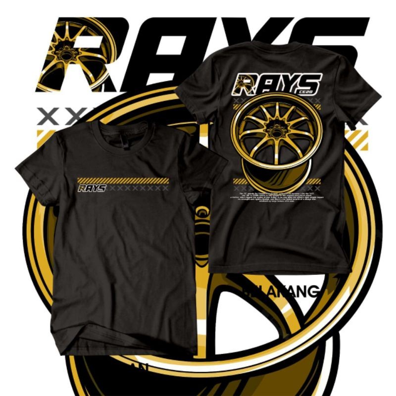 CE28 ขอบล้อเสื้อยืดขอบล้อรถไม่เคยผิดพิมพ์แขนสั้นล้อแสงผ้าฝ้ายแท้ unisex