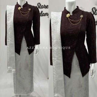 Azzaluna | Kebaya Janggan Fukuro Set Songket By Azza - Kebaya Janggan Jacquard Fukuro Set Songket - Kebaya Modern - Terbaru - Bridesmaid -  Mewah - Lamaran - Wisuda - Pesta - Set Songket - Tanah Abang
