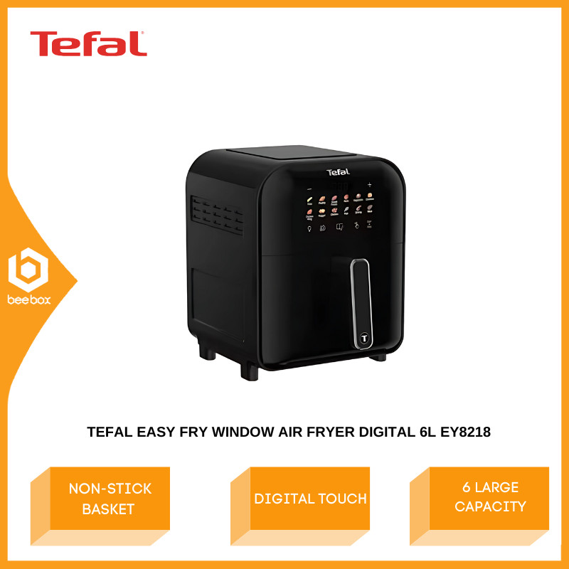 Tefal Digital Air Fryer ความจุ 6L Digital Touch พร้อมตะกร้า Non-Stick EY8218 Penggoreng Udara Digita