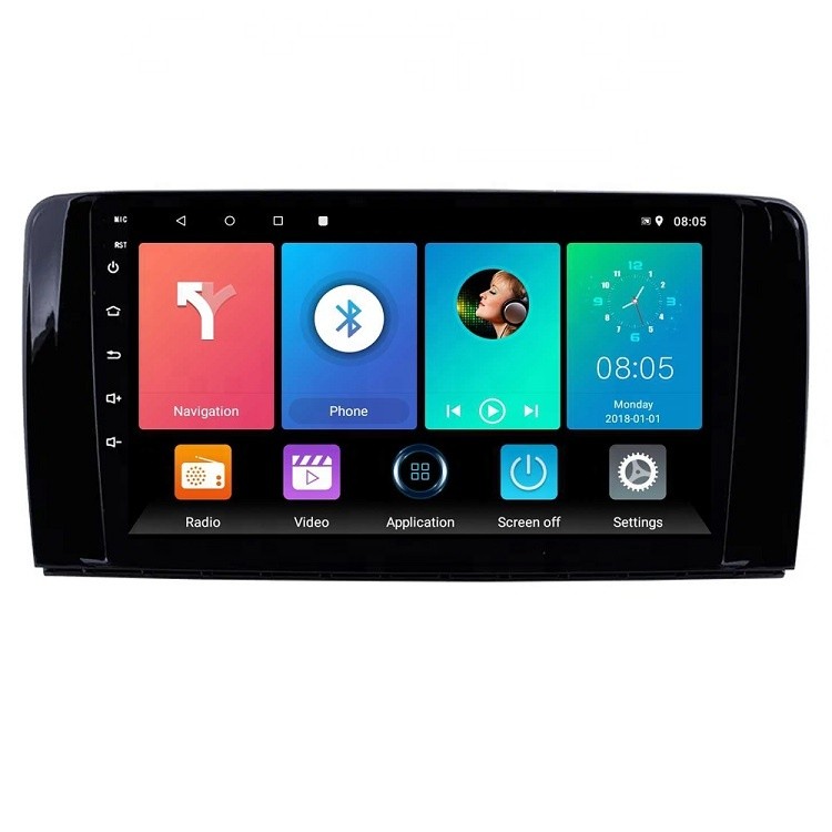 2 Din รถเครื่องเล่นมัลติมีเดีย Android 9.1/10 GPS Autoradio สําหรับ Mercedes Benz R Class W251 R280 