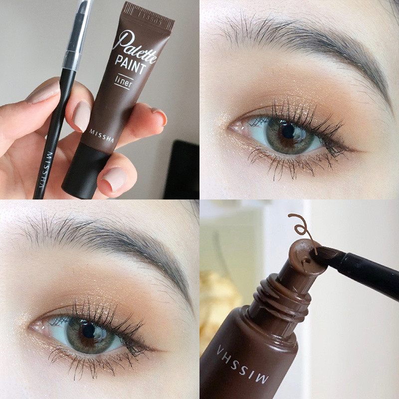 Missha Missha Eyeliner Liquid Eyeliner Natural Lasting Non-Smudge with Brush No. 02 สีน้ําตาลธรรมชาต