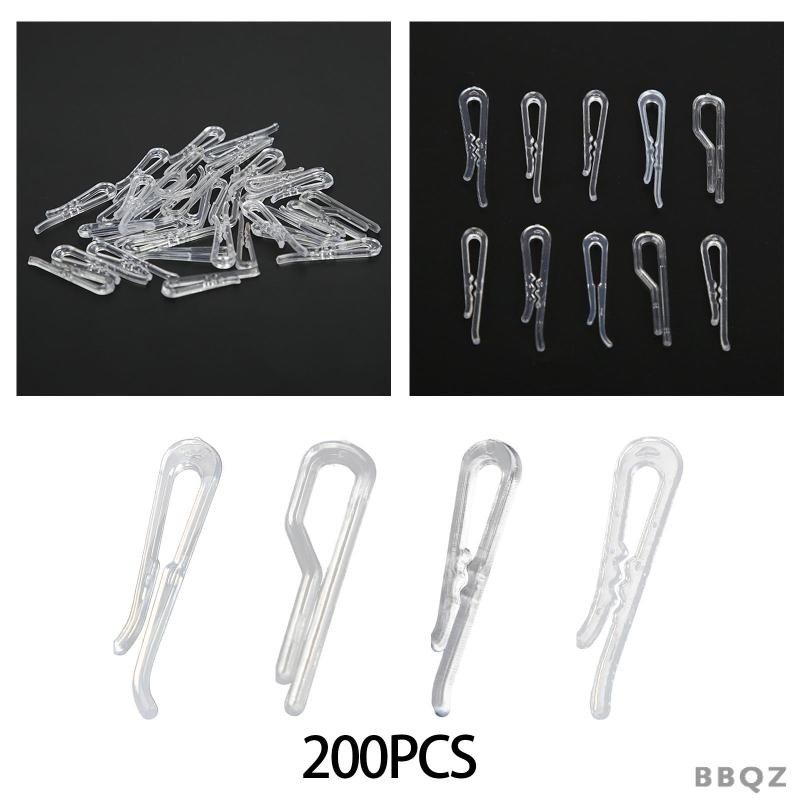 [bqz01] 200x คลิปจระเข้โปร่งใส, คลิปหนีบเสื้อ ไม้หนีบผ้ามัลติฟังก์ชั่นรูปตัว U สําหรับเสื้อผ้า, ถุงเท้า, กางเกง,