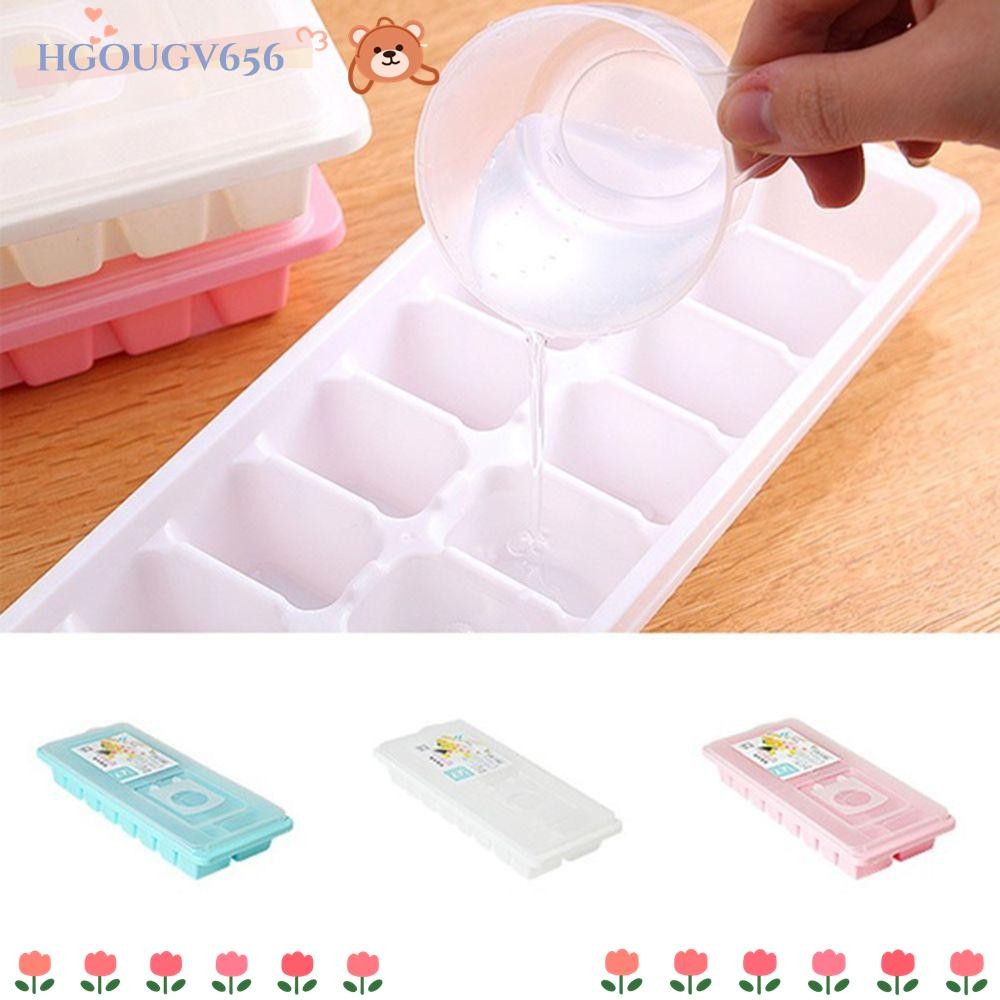 HGOUGVT 16 Cavity Ice Tray Maker Box Cover Jelly Freezer