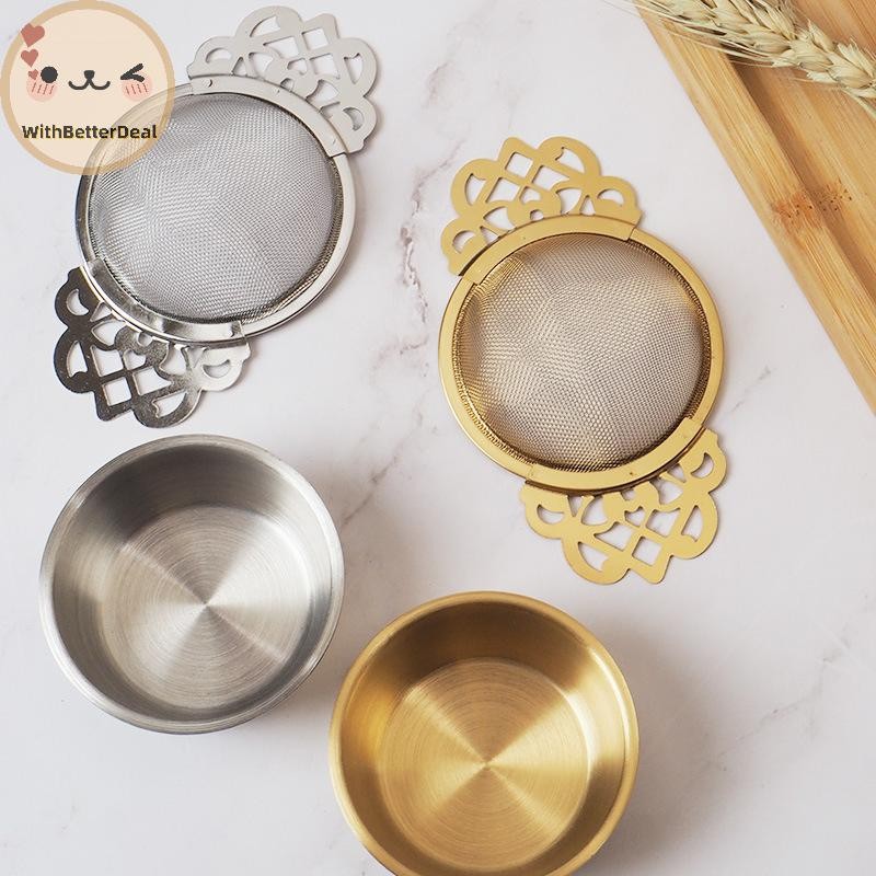 BETTER Double-layer Fine ตาข่ายกรองชาสแตนเลสตะแกรง Teaware ห้องครัว TH