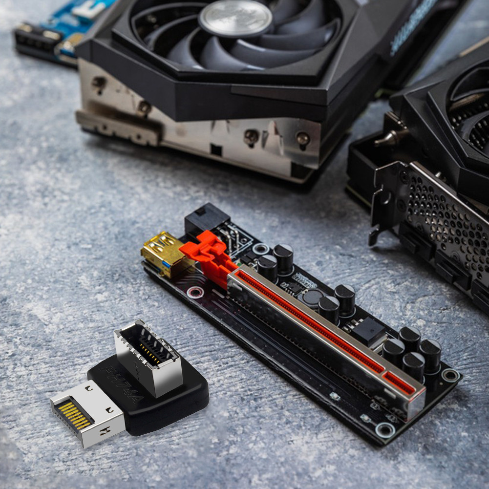 USB 3.1 Type E 90 องศาแปลงด้านหน้า USB C Header อะแดปเตอร์ด้านหน้า TYPE C ซ็อกเก็ตสําหรับเมนบอร์ดคอมพิวเตอร์ ราคา ถูกที่สุด ดีลบีเคเค แกลเลอรีภาพที่ 5