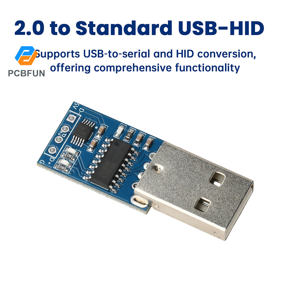 Pcbfun CH9329 โมดูล Usb 2.0 ถึงมาตรฐาน USB-Hid คีย์บอร์ดและเมาส์อุปกรณ์โมดูลอินเทอร์เฟซ USB