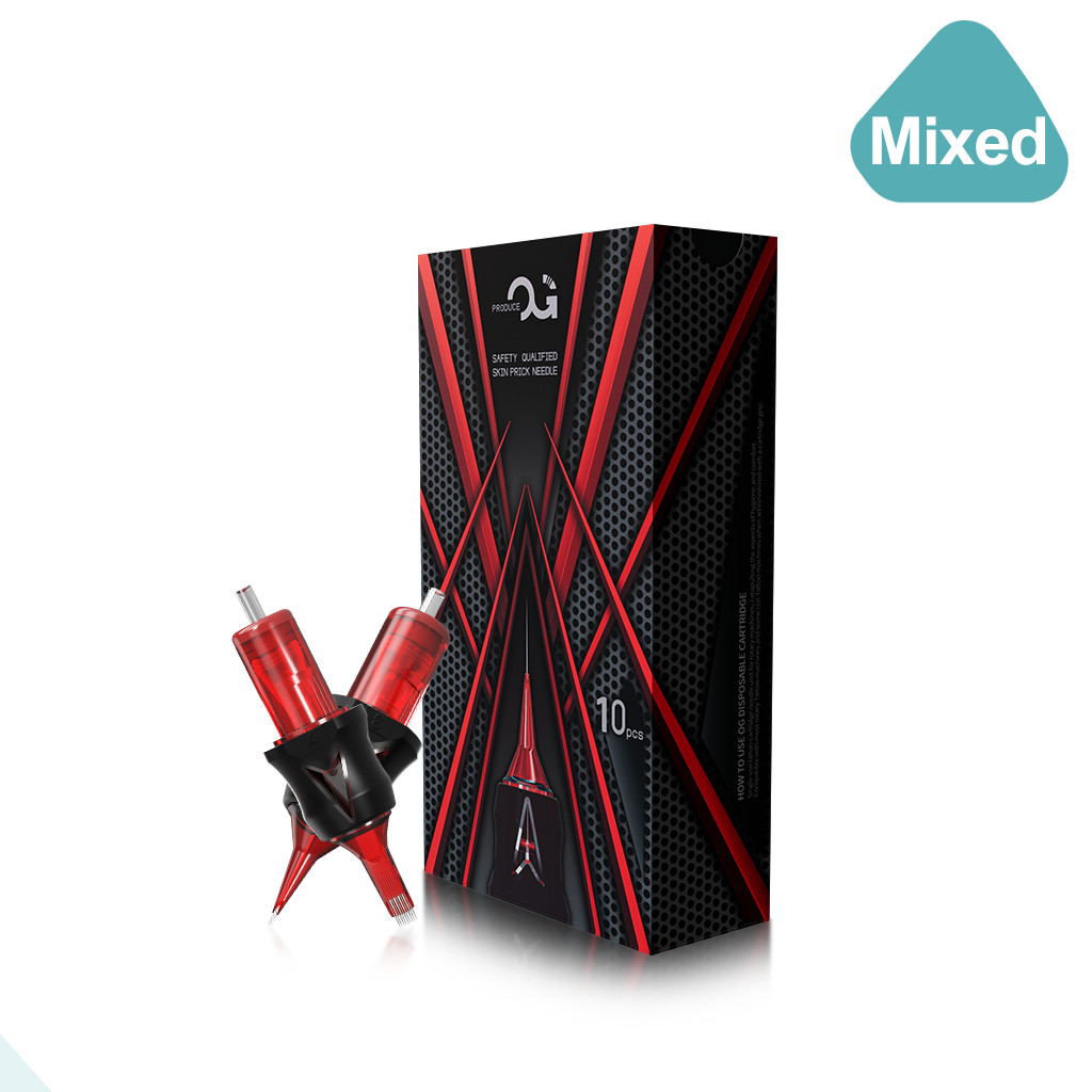 OG Red Cartridgeสักลาย10ชิ้นในกล่อง #RL#CM#M#RS