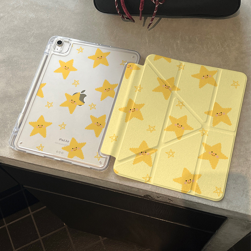 Smiley Star Apple iPad 11 แท็บเล็ตพีซีป้องกันกรณี Air 7/6 เคสป้องกัน Pro 2024 พร้อมช่องเสียบปากกา Ai