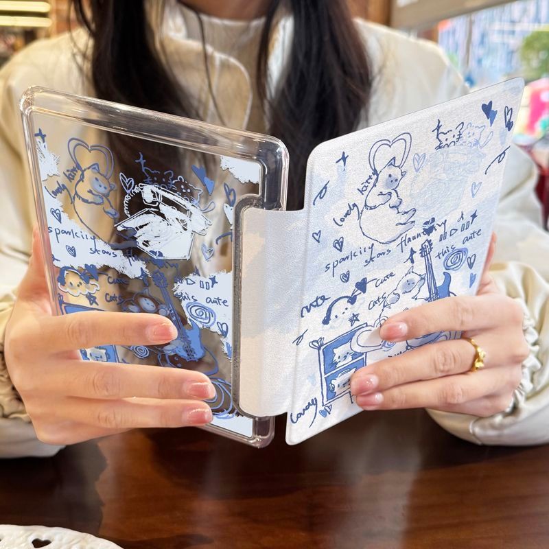 Kindle 11th2024 (RS23CV) 2022 (C2V2L3)/10th 2019 (J9G29R) 6 นิ้ว Sleep Wake-up Protective Case Blue-