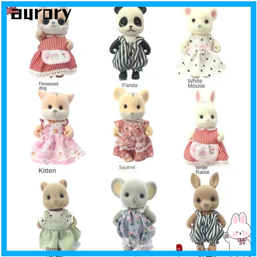 AURORY ตุ๊กตาโคอาล่า, ตุ๊กตาแพนด้า 8 ซม., การ์ตูนหมี Koala สวมเสื้อผ้า Bear Kid