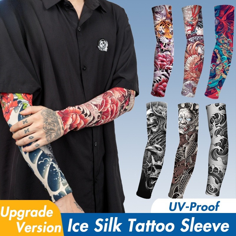 Arm Guards สำหรับจักรยาน ผ้าไหมน้ำแข็ง ลดความร้อนและป้องกันรังสียูวี ใช้ได้ดีเมื่อขี่จักรยานกลางแจ้ง - รูปที่ 7