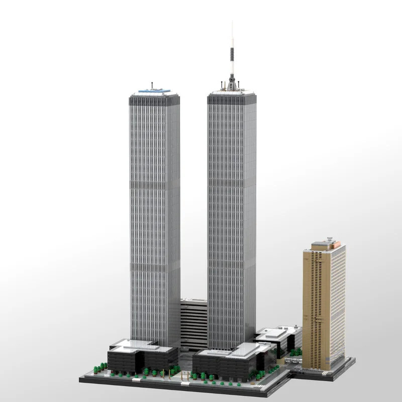 [NEW] Precision Moc World Trade Center Complex 1:800 Scale Model - 7124-piece Building Block Set, Ch
