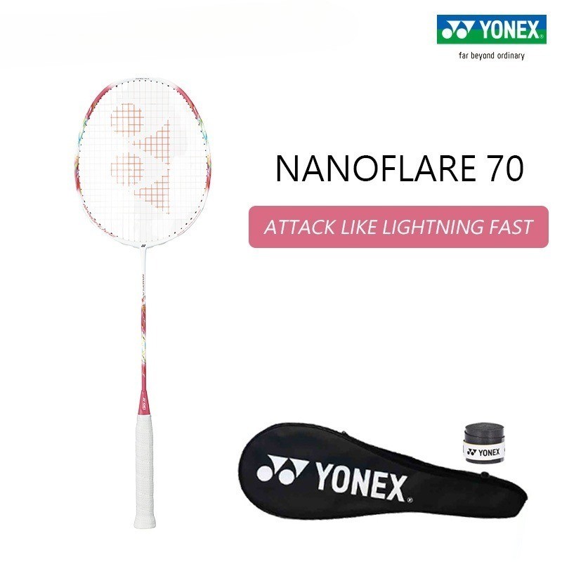 Yonex(โยเน็กซ์) Badminton Rackets Nanoflare 70 4U ไม้แบดมินตัน ของแท้ 26-30lbs Free hand adhesives and bags