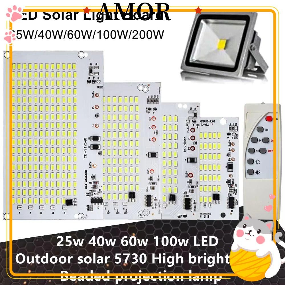AMOR แผงแหล่งกําเนิดแสง 1 ชิ้น, แสงสีขาว SMD5730 ไฟ LED, 25/40/60/100/250W ความสว่างสูงพร้อมรีโมทคอนโทรล Floodlight