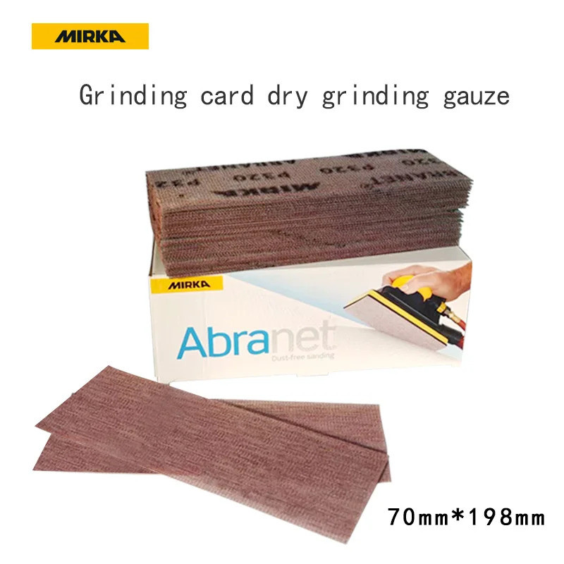 70-198mm Mirka Abranet Mesh Sand Rectangular Dry Abrasive Paper Auto Paint Putty Grinding Mesh Sandp