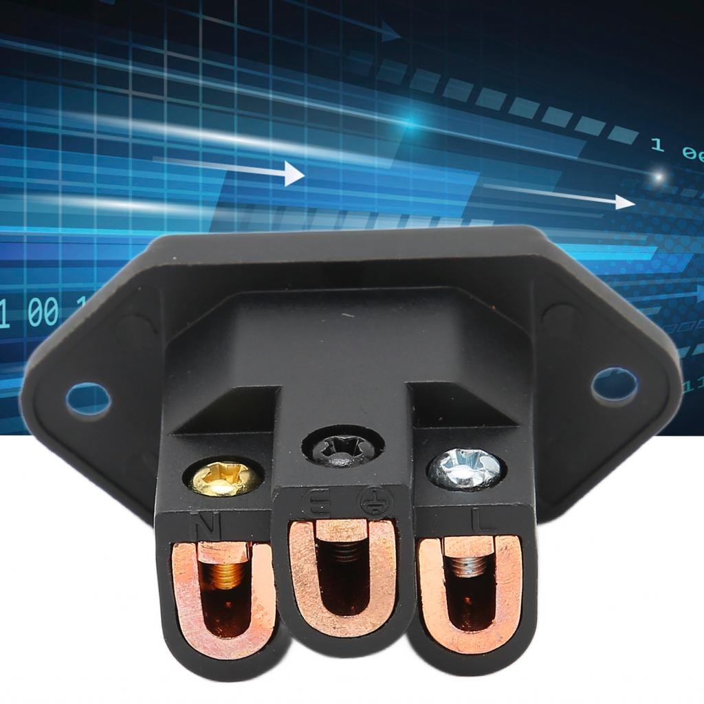 Ropa888-ph Kafuty-1 IB70(C) AC Power Socket ทองแดงบริสุทธิ์ IEC Connector แผง Mount ชายปลั๊กสกรูล็อค