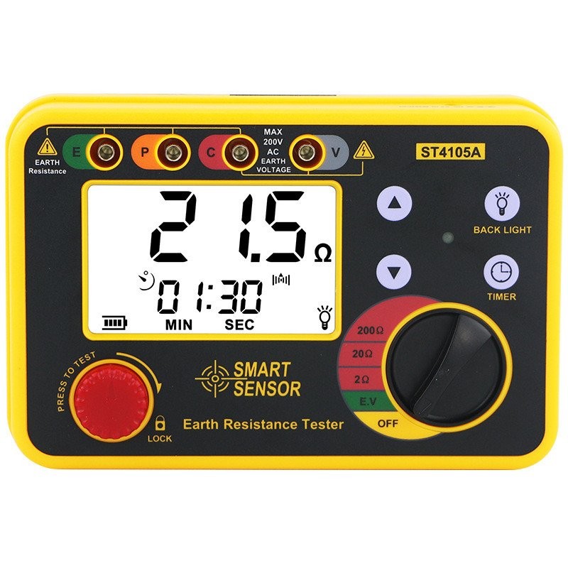 /ความต้านทานพื้นดิน Shema Lightning Protection ST4105B ความแม่นยําสูง Meter Test ST4105A เครื่องทดสอ