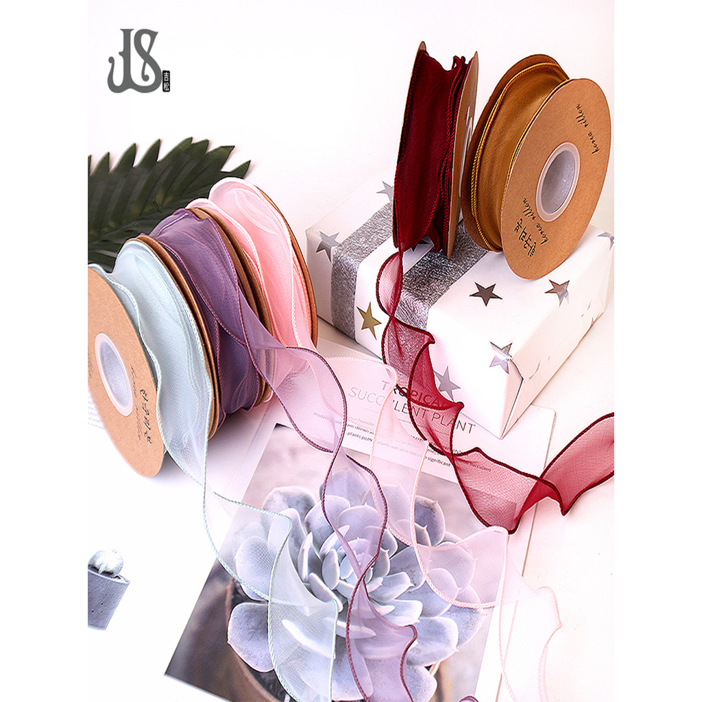 ริบบิ้นผ้า 4 cm ริบบิ้น 4 cm ผ้าพันคอริบบิ้นช่อดอกไม้ พนมเปญ Fishtail สำหรับ DIY พร้อมส่งฟรี!