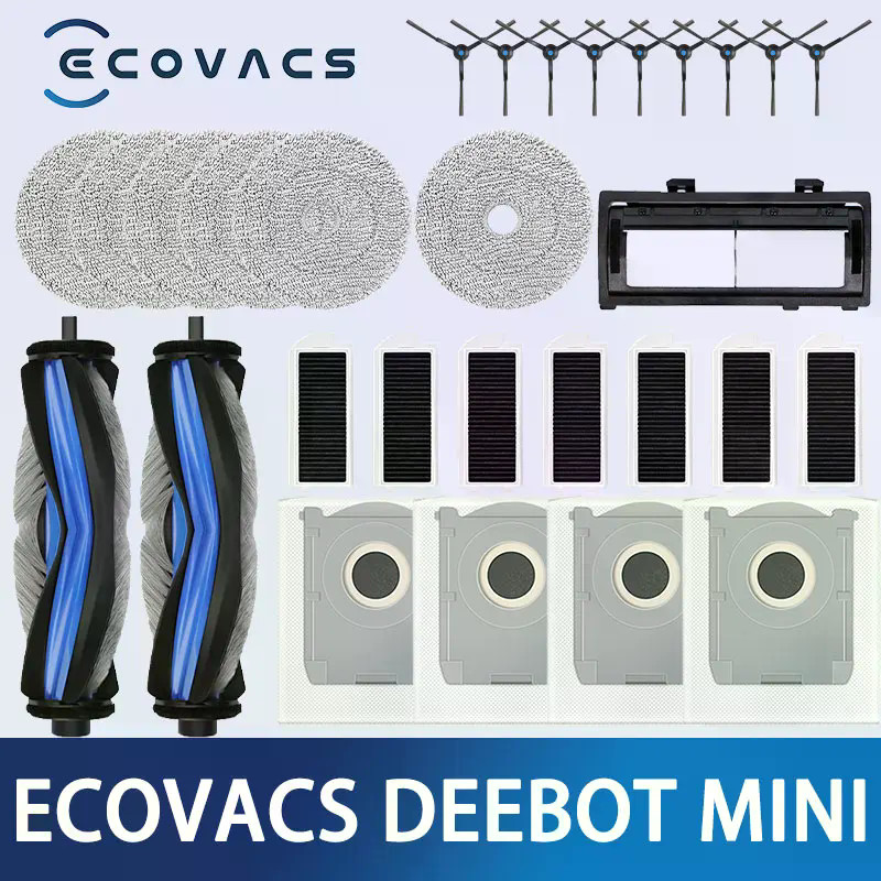 Ecovacs Deebot mini Robot Vacuum Accessories ผ้าแปรงหลัก ถุงเก็บฝุ่น ขอบแปรง กรอง ฝาครอบแปรงหลัก
