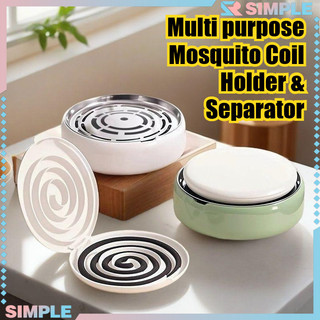 Vintage Style Metal Mosquito Coil Holder  Fireproof, Heat Resistant Portable Storage Box