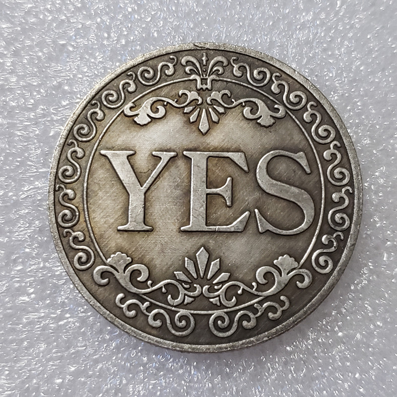 งานฝีมือโบราณ YES/NO Decision-Making Coin เหรียญที่ระลึก Silver Dollar Collection 1047-6Readystock20