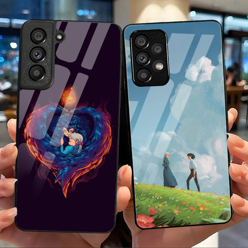 Howls Moving Castle Studio Ghibli 01 แก้วเคสโทรศัพท์สําหรับ Samsung Galaxy S9 Plus S10 S10e S20 FE S