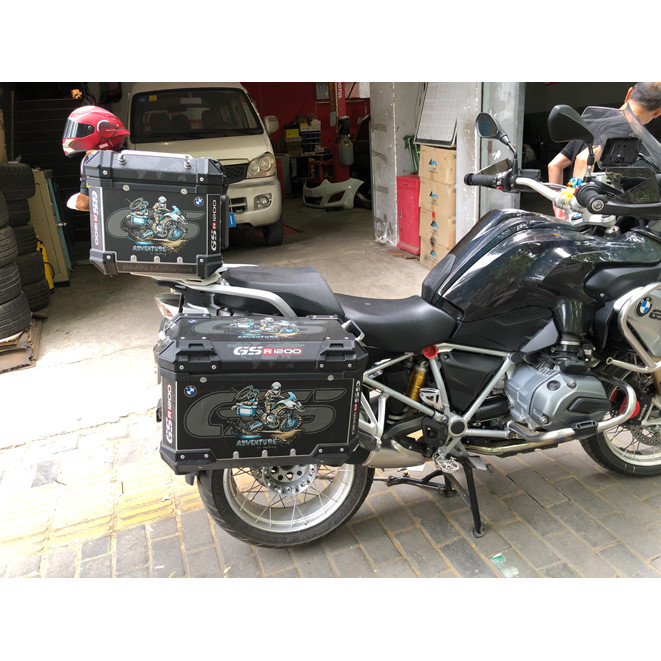 ฟรี Rider GS R1200 LOBOO แครอทด้านข้างกล่องรถจักรยานยนต์ BMW สะท้อนแสงการ์ตูนสติกเกอร์สามกล่อง
