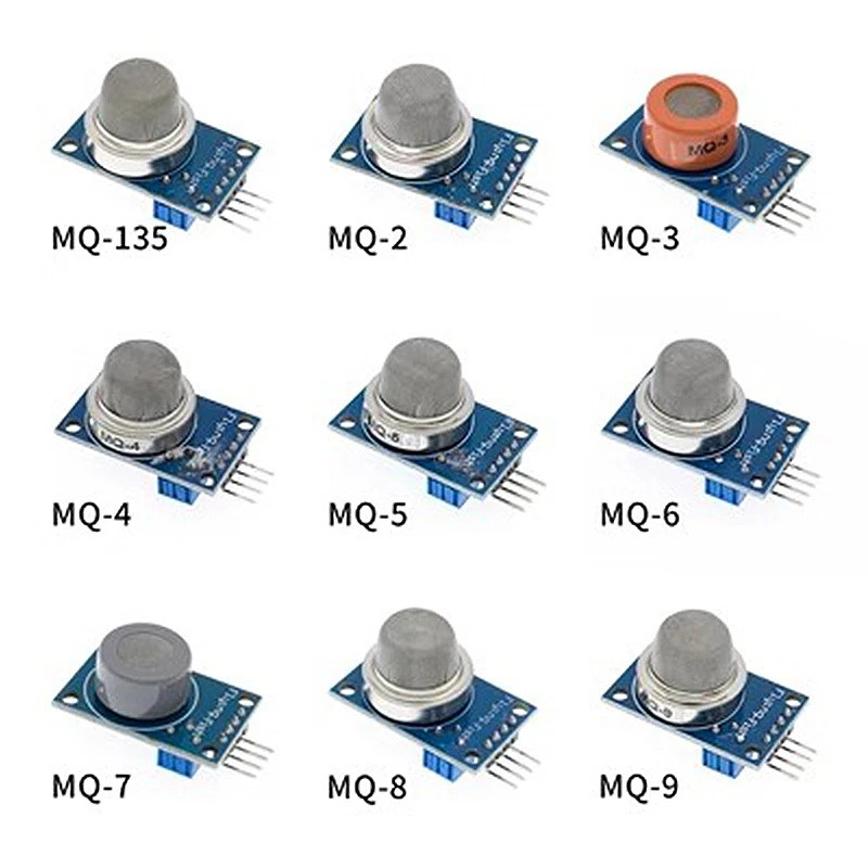 MQ-2 MQ-3 MQ-4 MQ-5 MQ-6 MQ-7 MQ-8 MQ-9 MQ-135 การตรวจจับควัน methane Gas Sensor โมดูลสําหรับ Arduin