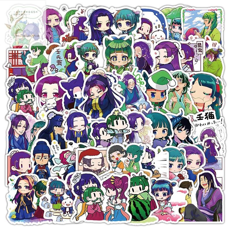 ONEHOME 53pcs Maomao Apothecary Diaries สติกเกอร์ Jinshi อะนิเมะ Decals ของเล่นเด็กรถสเก็ตบอร์ดแล็ปท