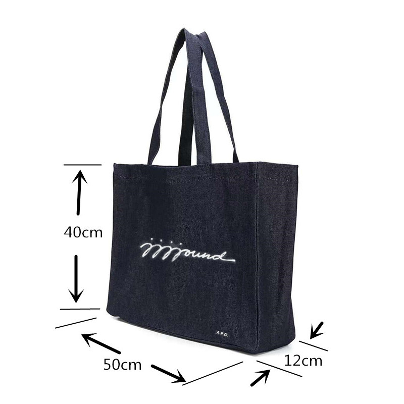 JJJOUND ส่งออกไปยังประเทศญี่ปุ่นเกาหลี APC Tote jjj Shopping Bag Tote Bag Canvas Bag Denim