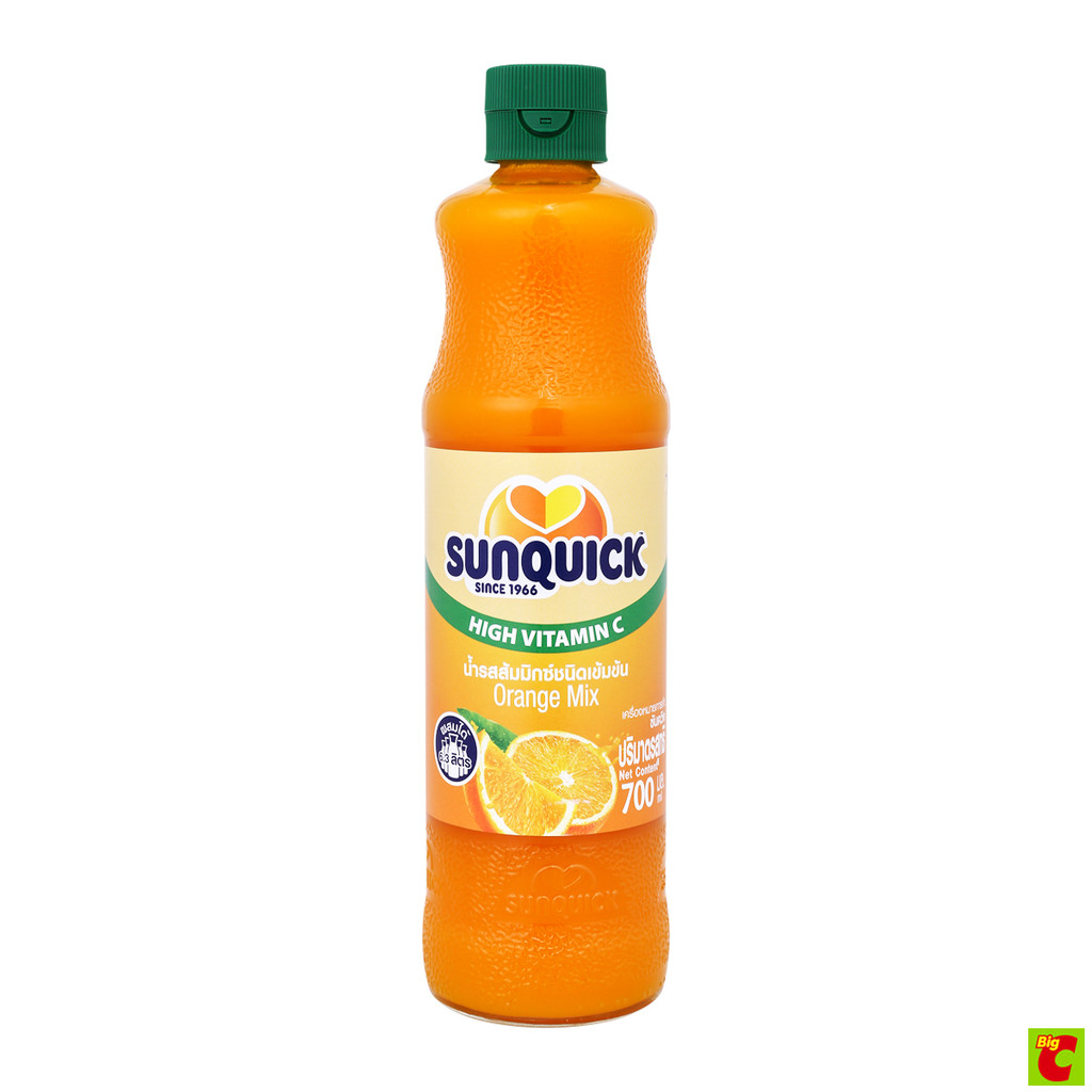 ซันควิก น้ำรสส้มมิกซ์ชนิดเข้มข้น 700 มล.