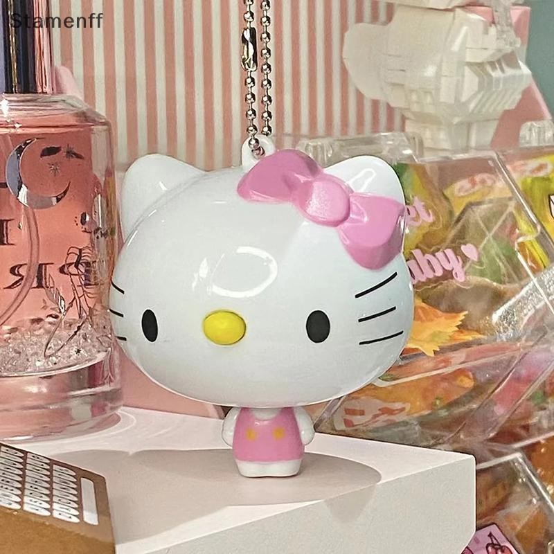 Null น่ารัก Hello Kitty Self-Telescping เทปมินิแบบพกพาเมตรไม้บรรทัดนุ่มเทปวัดสําหรับวัดเสื้อผ้ารอบเอว null