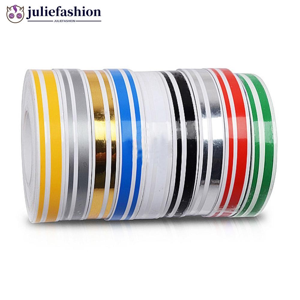 JULIEFASHION 9.8m x 12mm Car Body Decal Striping Pin Stripe Steamline เทปคู่สติกเกอร์ไวนิล N4U2
