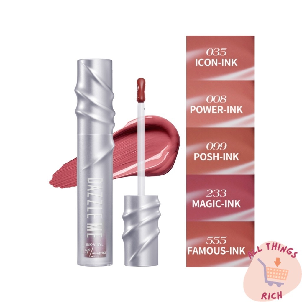 DAZZLE ME Ink Vinyl Lip Lacquer แดซเซิลมี ลิป ปากอิ่ม สีแน่นชัด ปากสวยฉ่ำ ติดทนยาวนาน