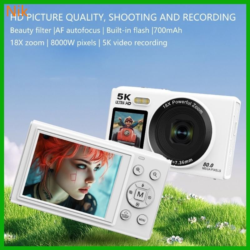 บ. ๊ลค.ศ. 5K Double Screen Digital Camera 80MP Sensors 18X Digital Zooming Design