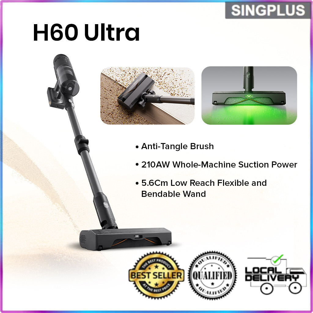 EXCLUSIVE LAUNCHRoborock 210AW เครื่องดูดฝุ่น H60 Ultra | ป้องกันการพันกัน| ตรวจจับฝุ่นแสงสีเขียว