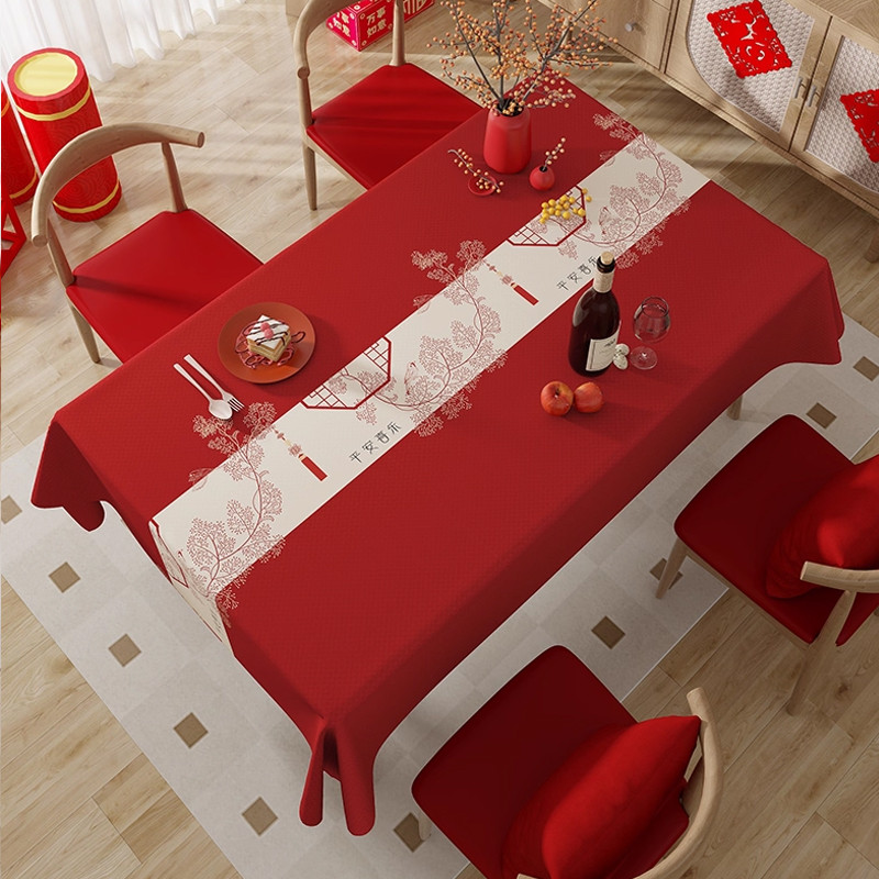 ผ้ารองโต๊ะกันน้ำ กันน้ำมัน ทำความสะอาดง่าย กันความร้อน รุ่นใหม่ปี 2025 สไตล์ยุโรป หรูหราระดับพรีเมียม เนื้อหนาพิเศษ - รูปที่ 2