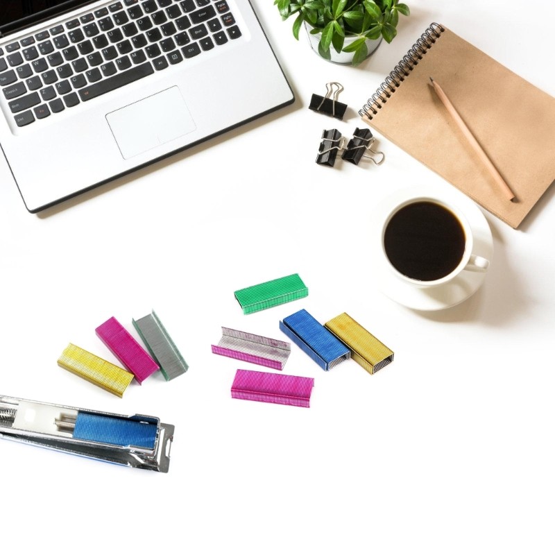 Stat 4 สี 24 6 Staple Heavy Duty Metal Staple สําหรับเอกสารเอกสารสํานักงานเข้าเล่ม